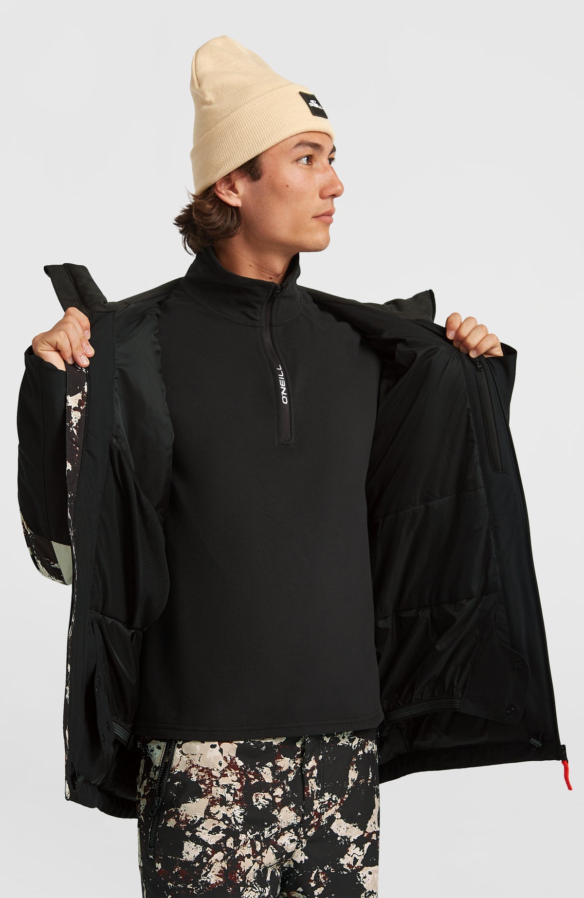 Veste de ski FWC'Cruz Triple | Black/Beige Quarry