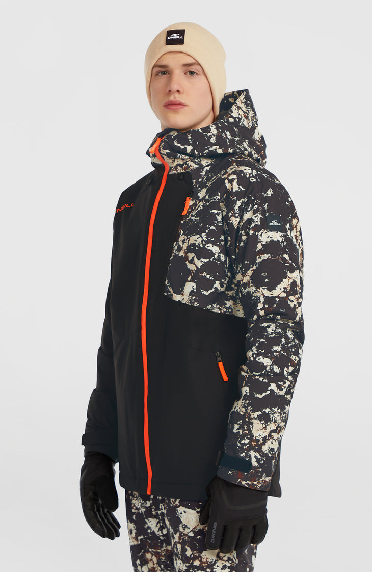 Veste de ski FWC'Cruz Block | Black/Beige Quarry