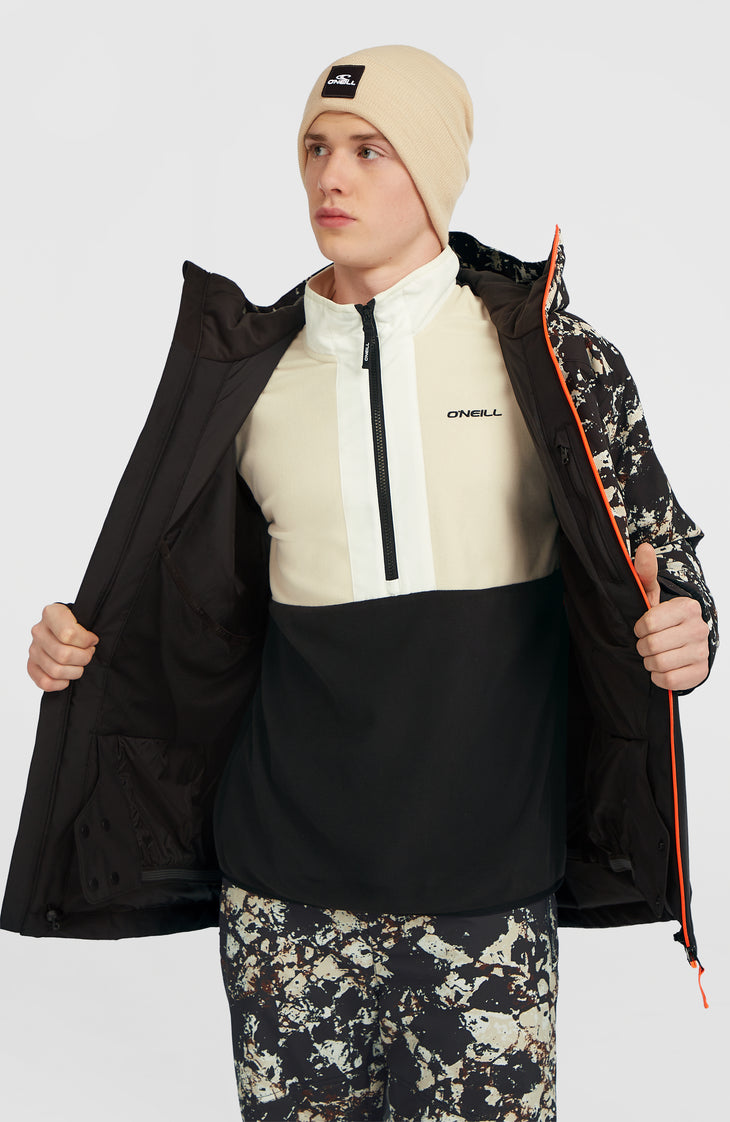Veste de ski FWC'Cruz Block | Black/Beige Quarry