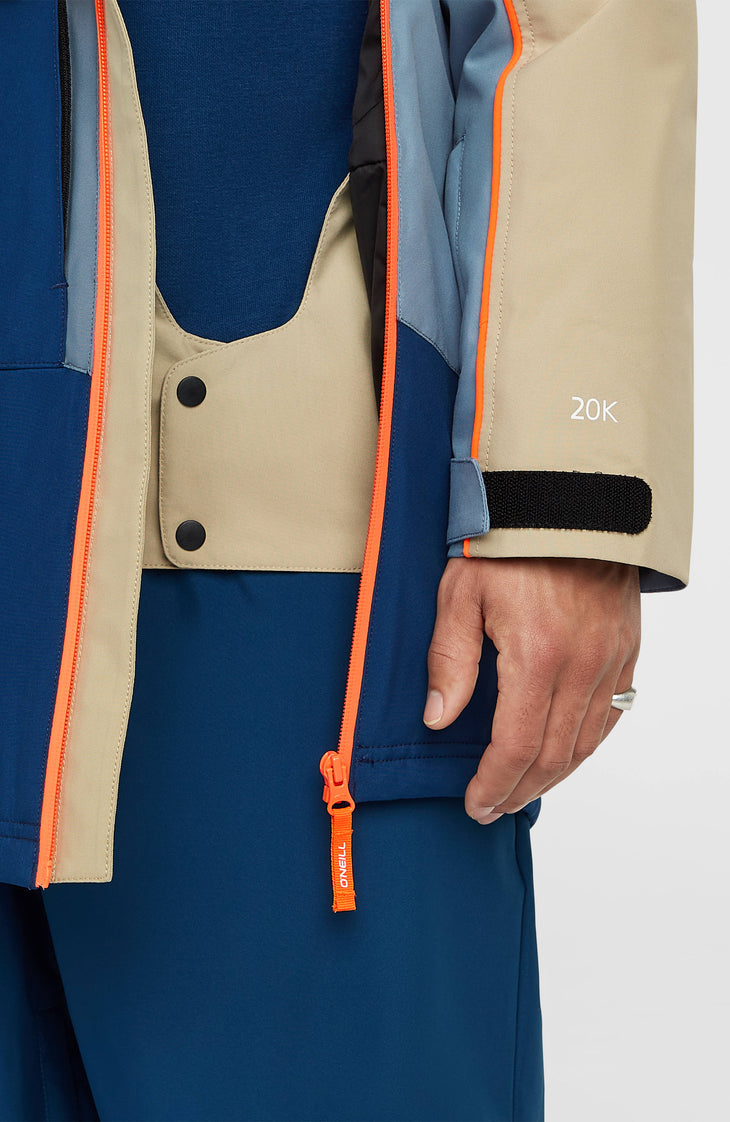 Veste de ski asymétrique FWC'Play | Olive Blush Colour Block