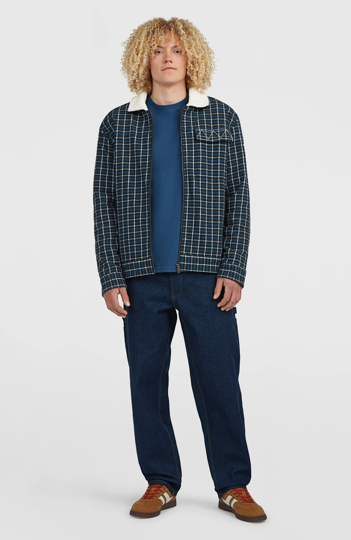 Veste O'Riginals doublée en polaire | Blue Heritage Checks