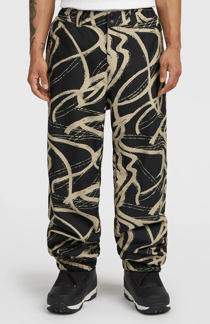 Pantalon de ski oversize FWC | Beige Snowtracks