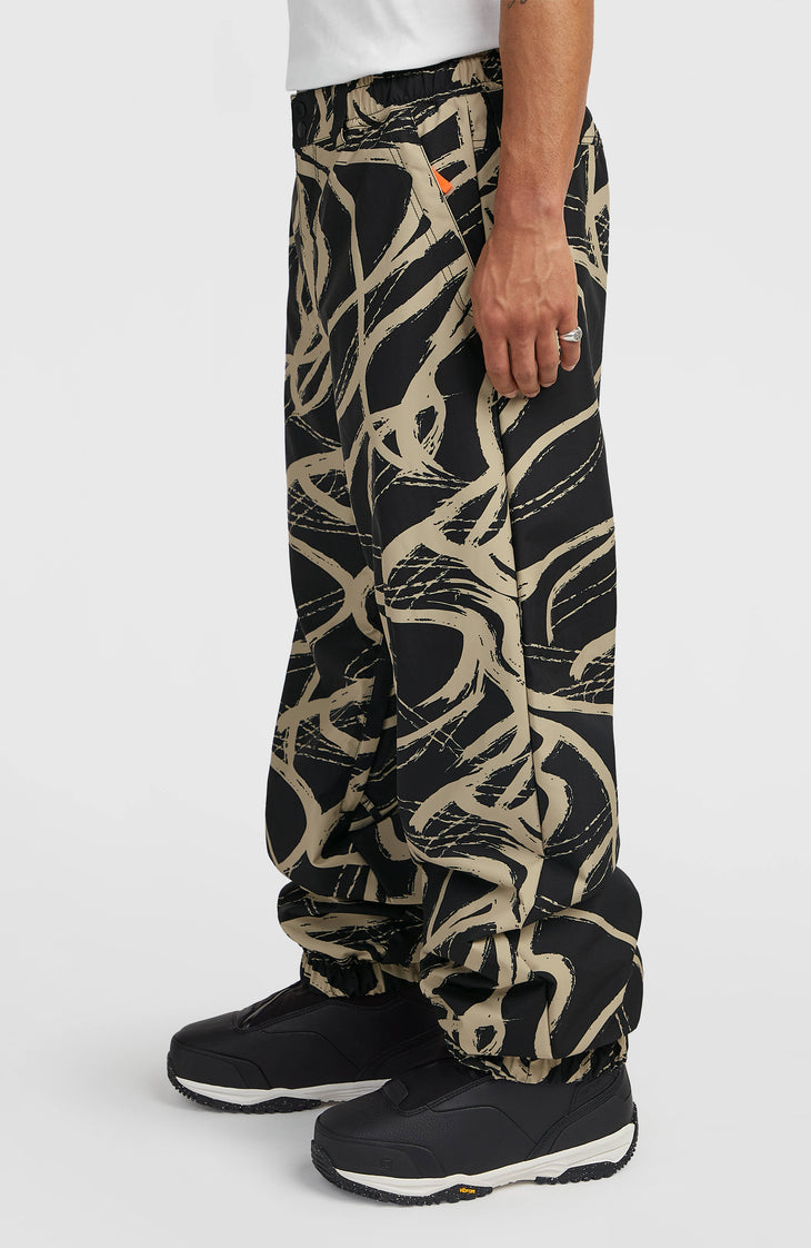 Pantalon de ski oversize FWC | Beige Snowtracks