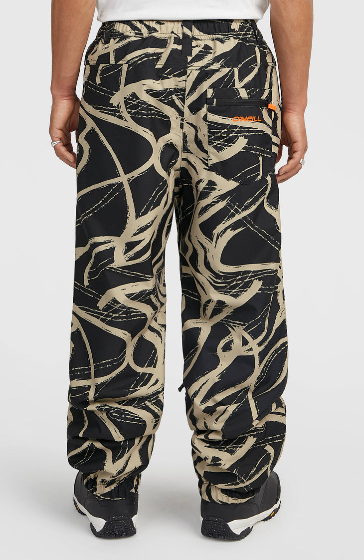 Pantalon de ski oversize FWC | Beige Snowtracks