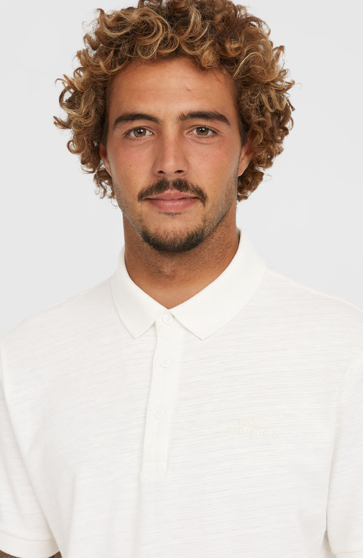 Slub Polo Small Logo | Snow White
