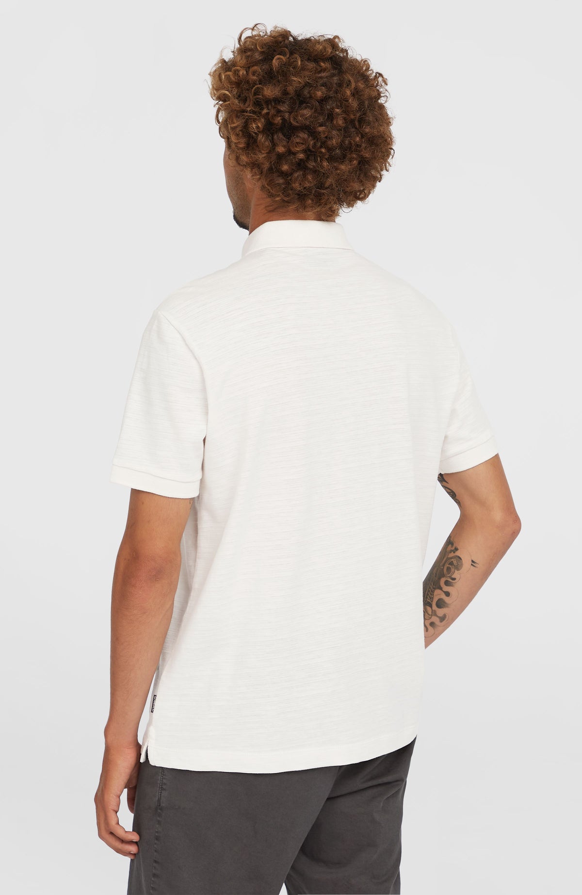 Slub Polo Small Logo | Snow White