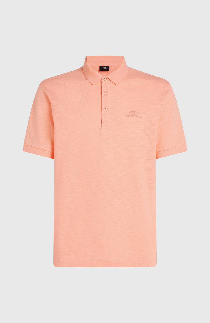 Slub Polo Small Logo | Coral Pop