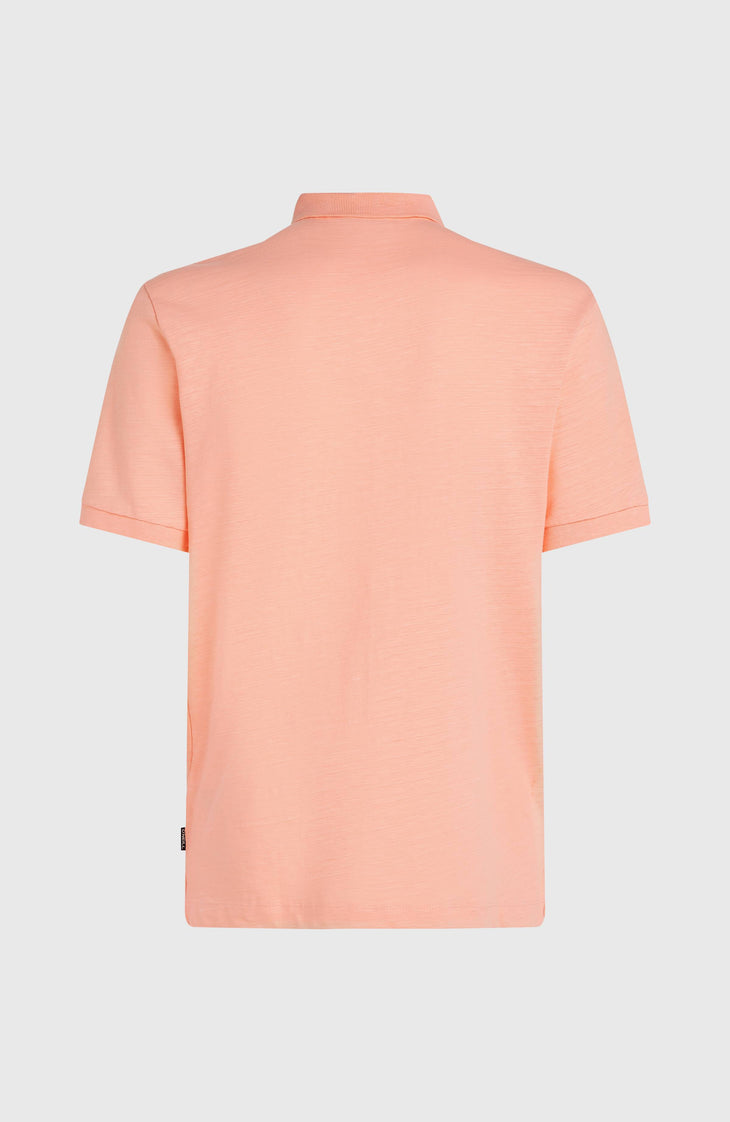 Slub Polo Small Logo | Coral Pop
