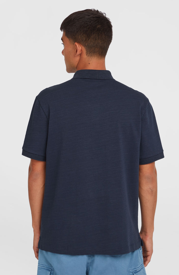 Slub Polo Small Logo | Ink Blue