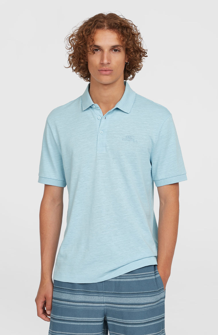 Slub Polo Small Logo | Morning Glory Slub Polo Small Logo | Morning Glory