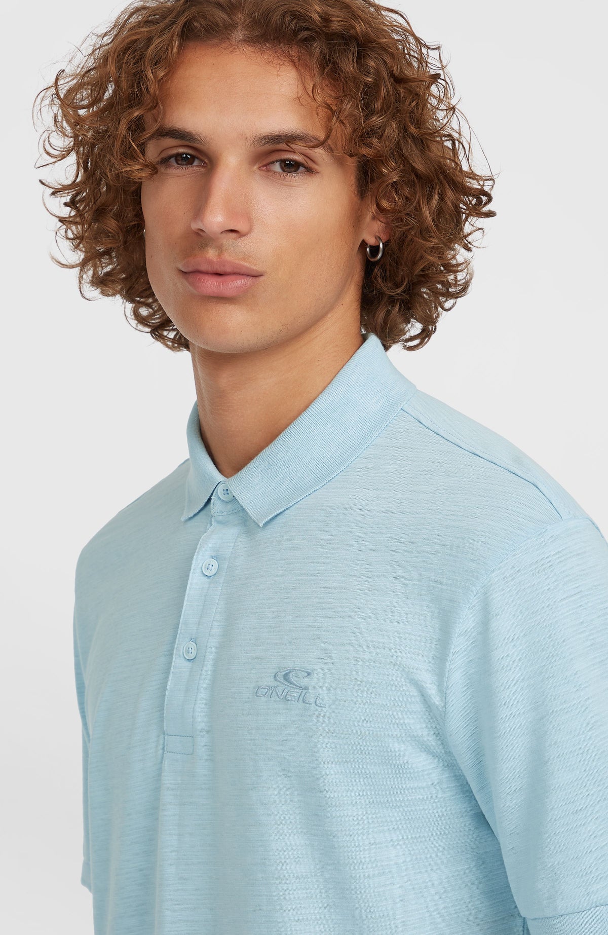 Slub Polo Small Logo | Morning Glory