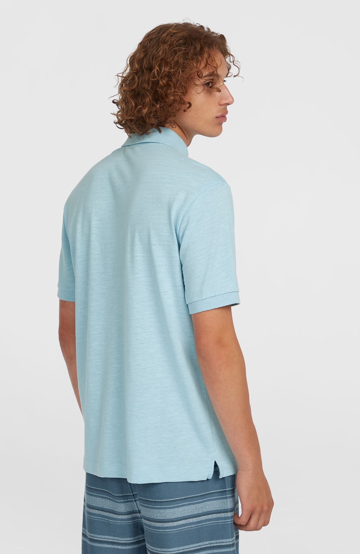 Slub Polo Small Logo | Morning Glory