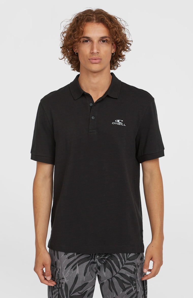 Slub Polo Small Logo | Black Out Slub Polo Small Logo | Black Out