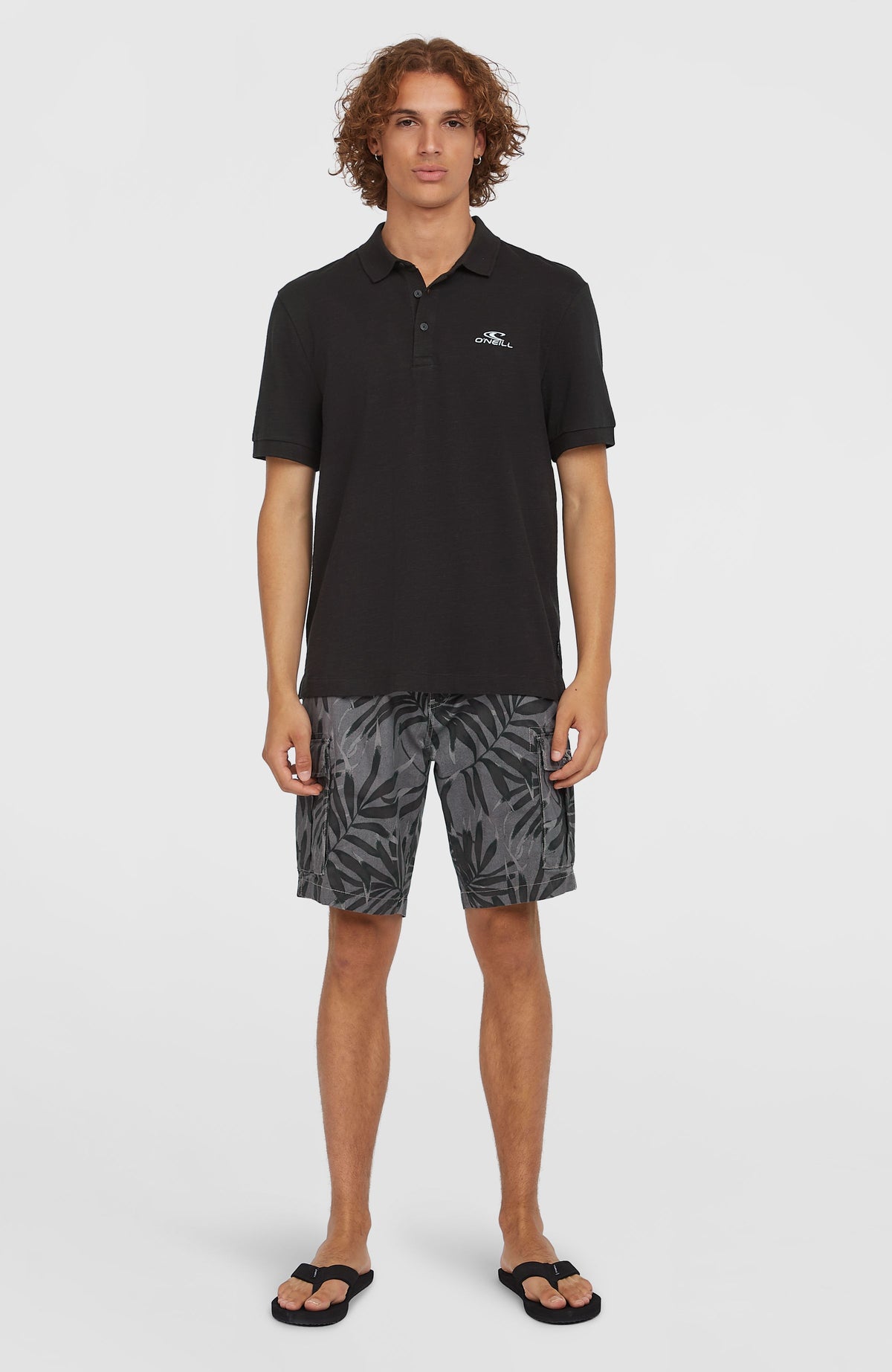 Slub Polo Small Logo | Black Out