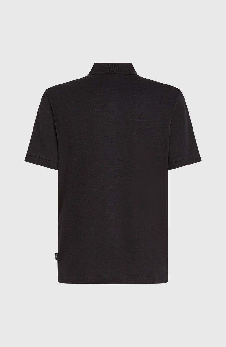 Slub Polo Small Logo | Black Out