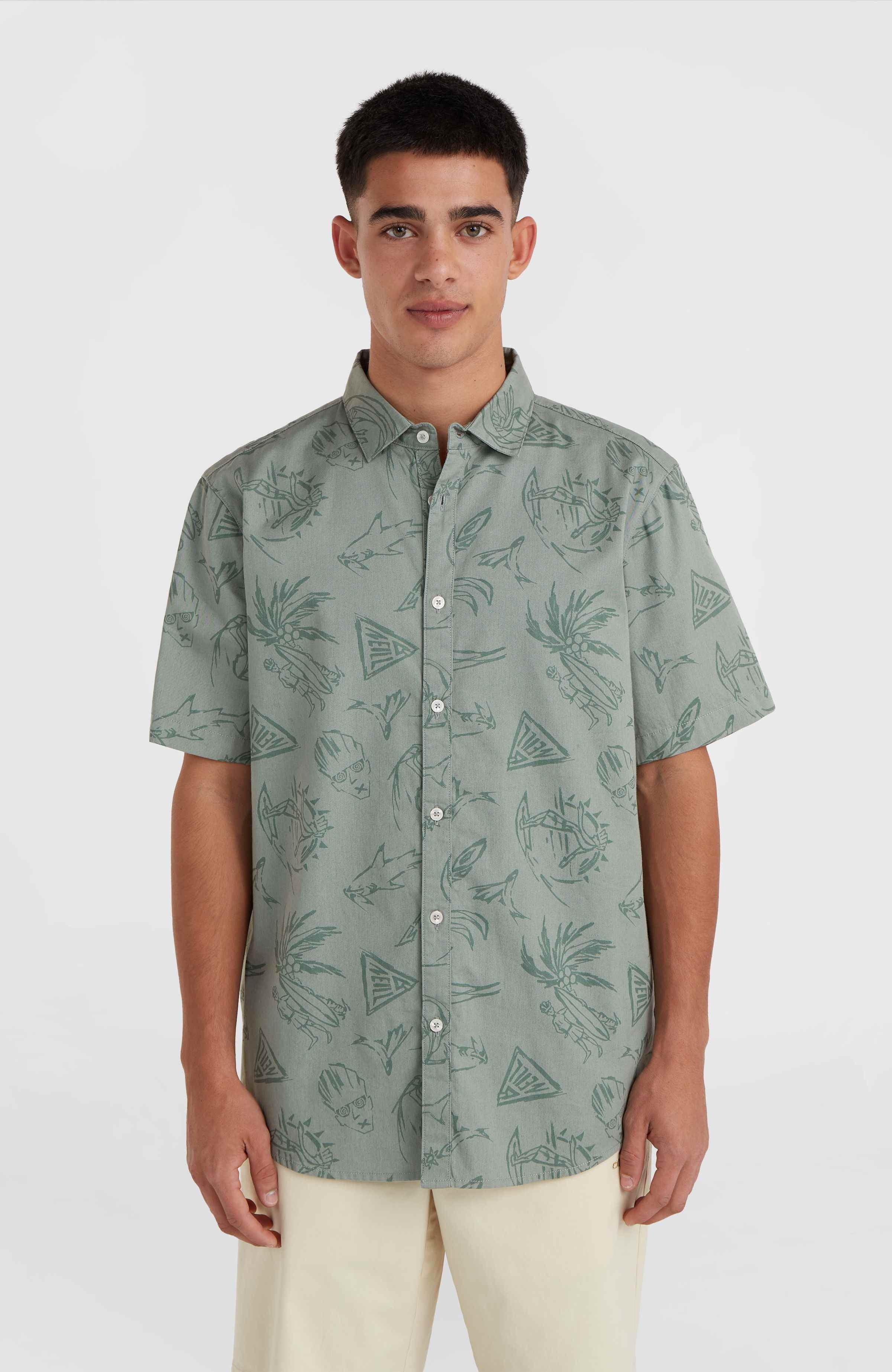 Chemise De Surfeur Vintage Butthole - Taille M, Coton Blanc, Occasion Bon état