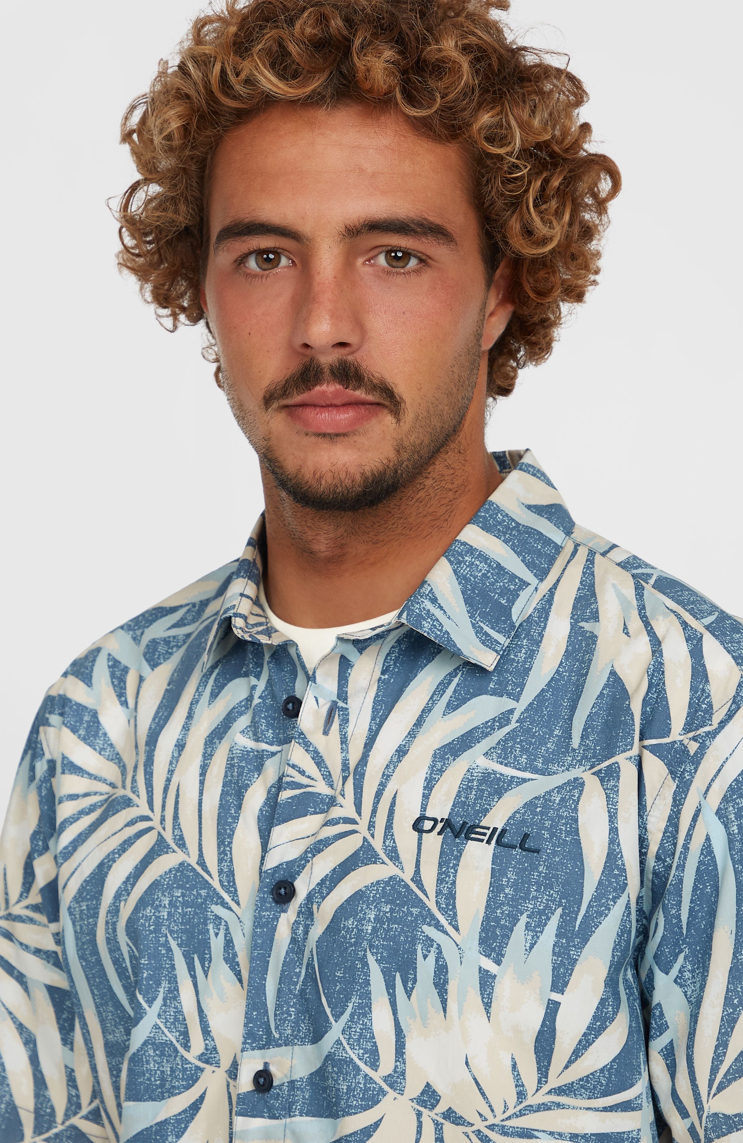 Chemise Large Leaves Bleu 8904589 230 main image 1