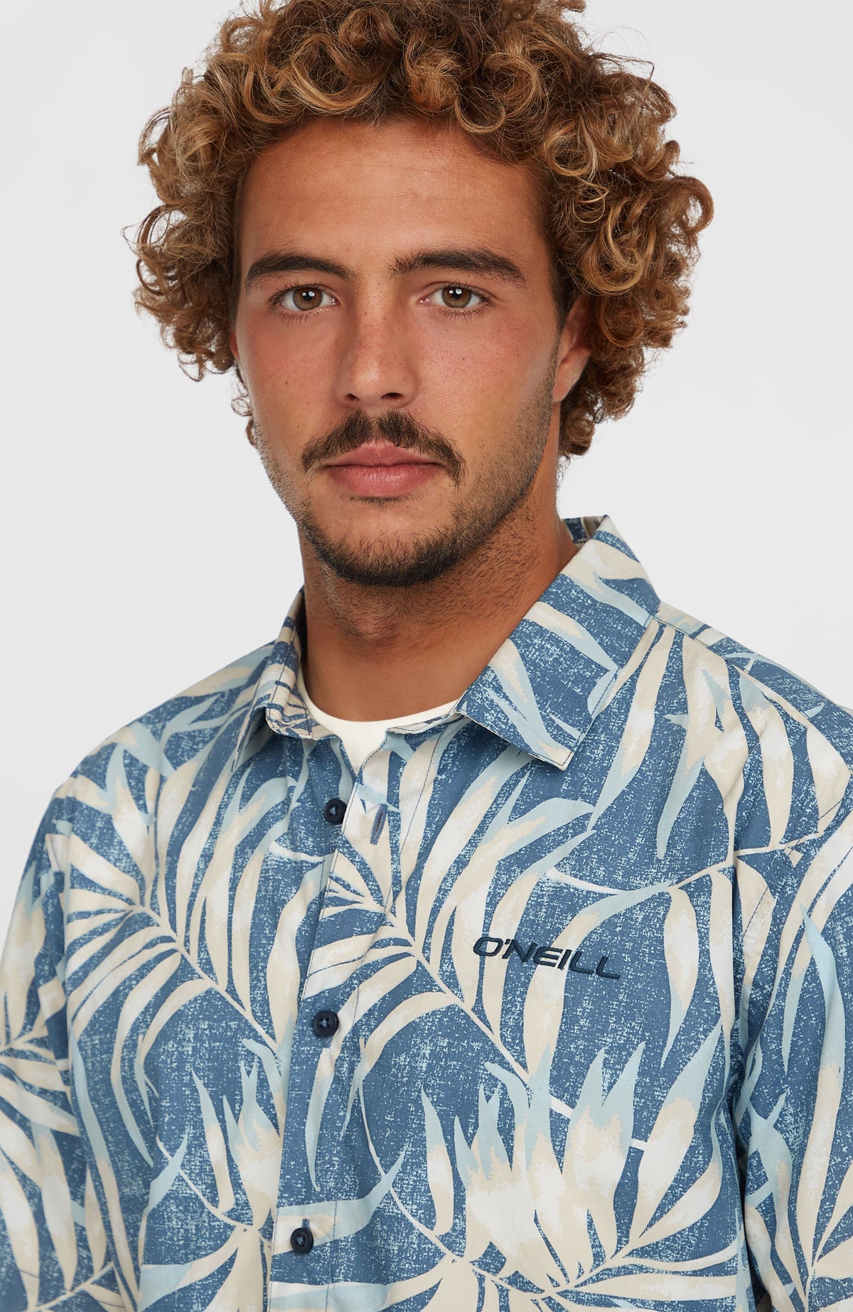 Chemise Print | Blue Dipped Leaves