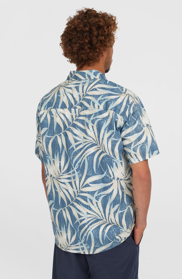 Chemise Print | Blue Dipped Leaves