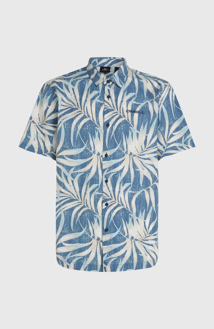 Chemise Print | Blue Dipped Leaves