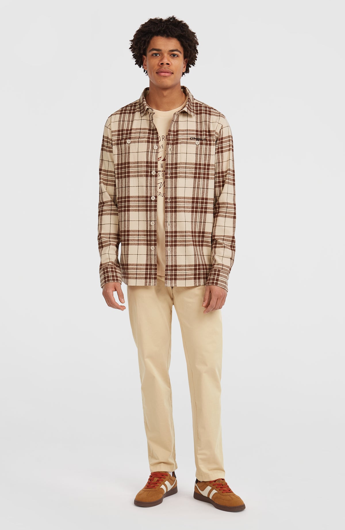 Chemise Must-Have en flanelle | Beige Flannel Check