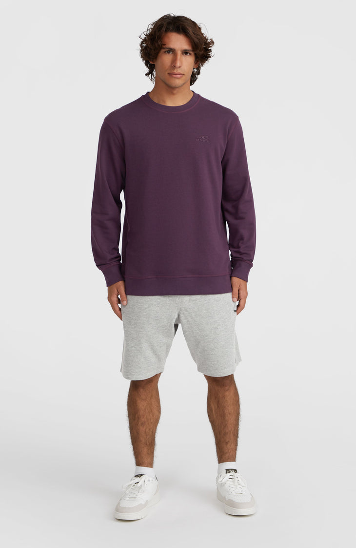 Sweatshirt à col rond Small Logo | Aubergine