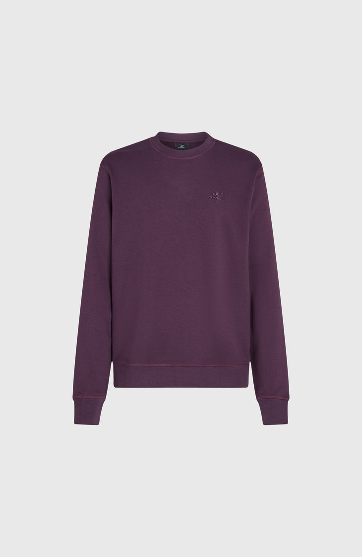 Sweatshirt à col rond Small Logo | Aubergine