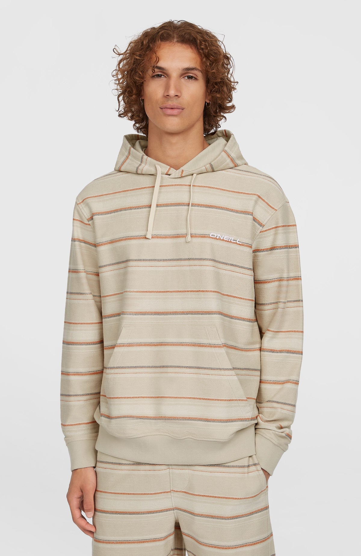 Sweat à capuche Bavaro | Beige/Orange Bavaro Stripe