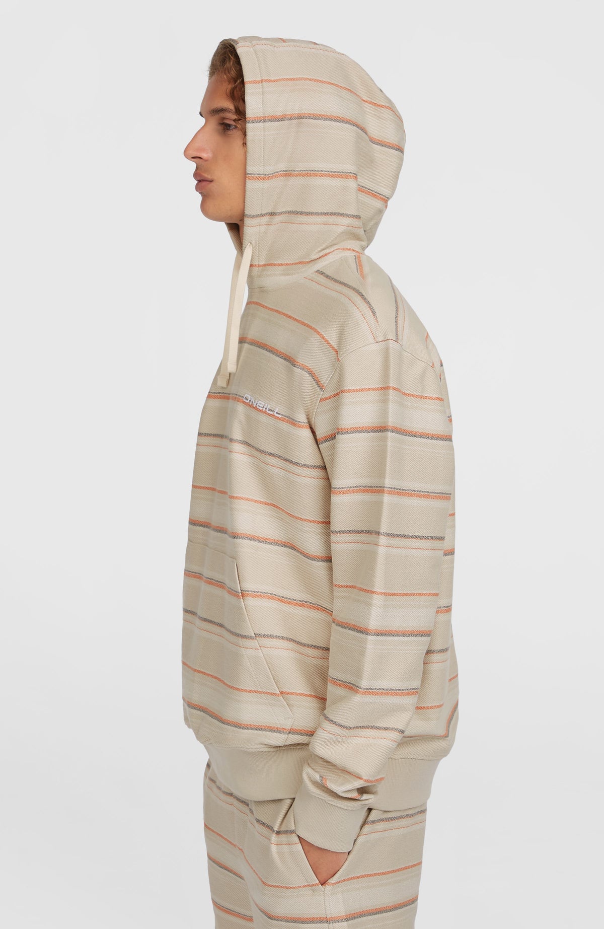 Sweat à capuche Bavaro | Beige/Orange Bavaro Stripe