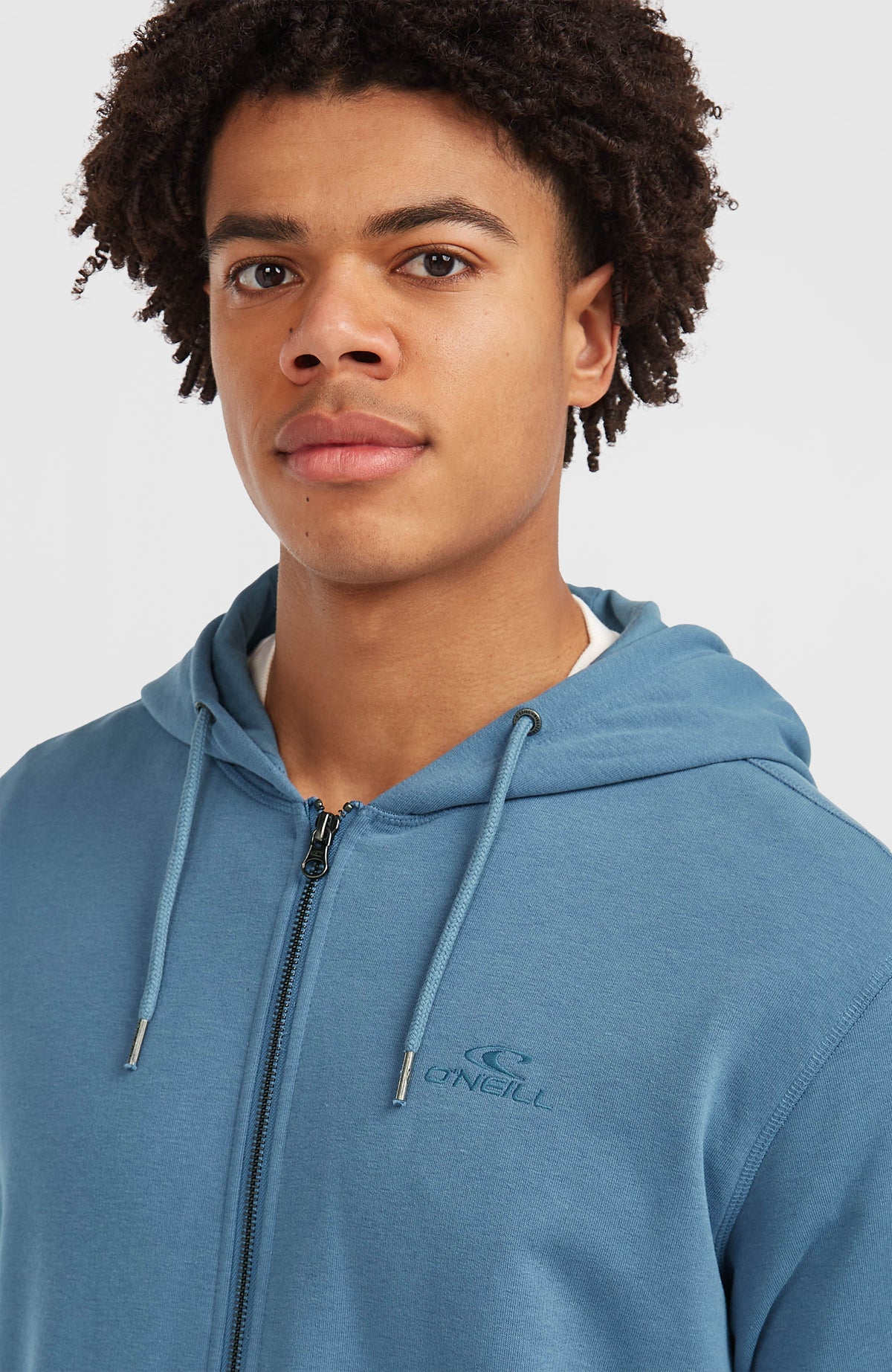 Sweat à capuche et zip intégral Small Logo | Mozart Blue