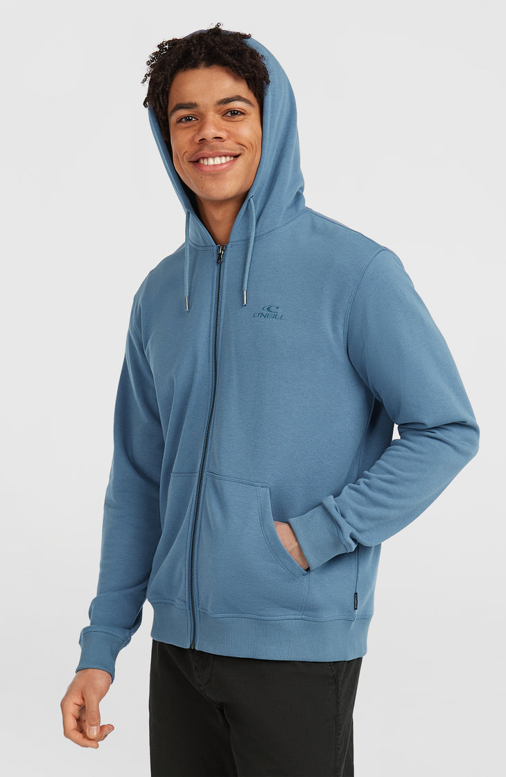 Sweat à capuche et zip intégral Small Logo | Mozart Blue