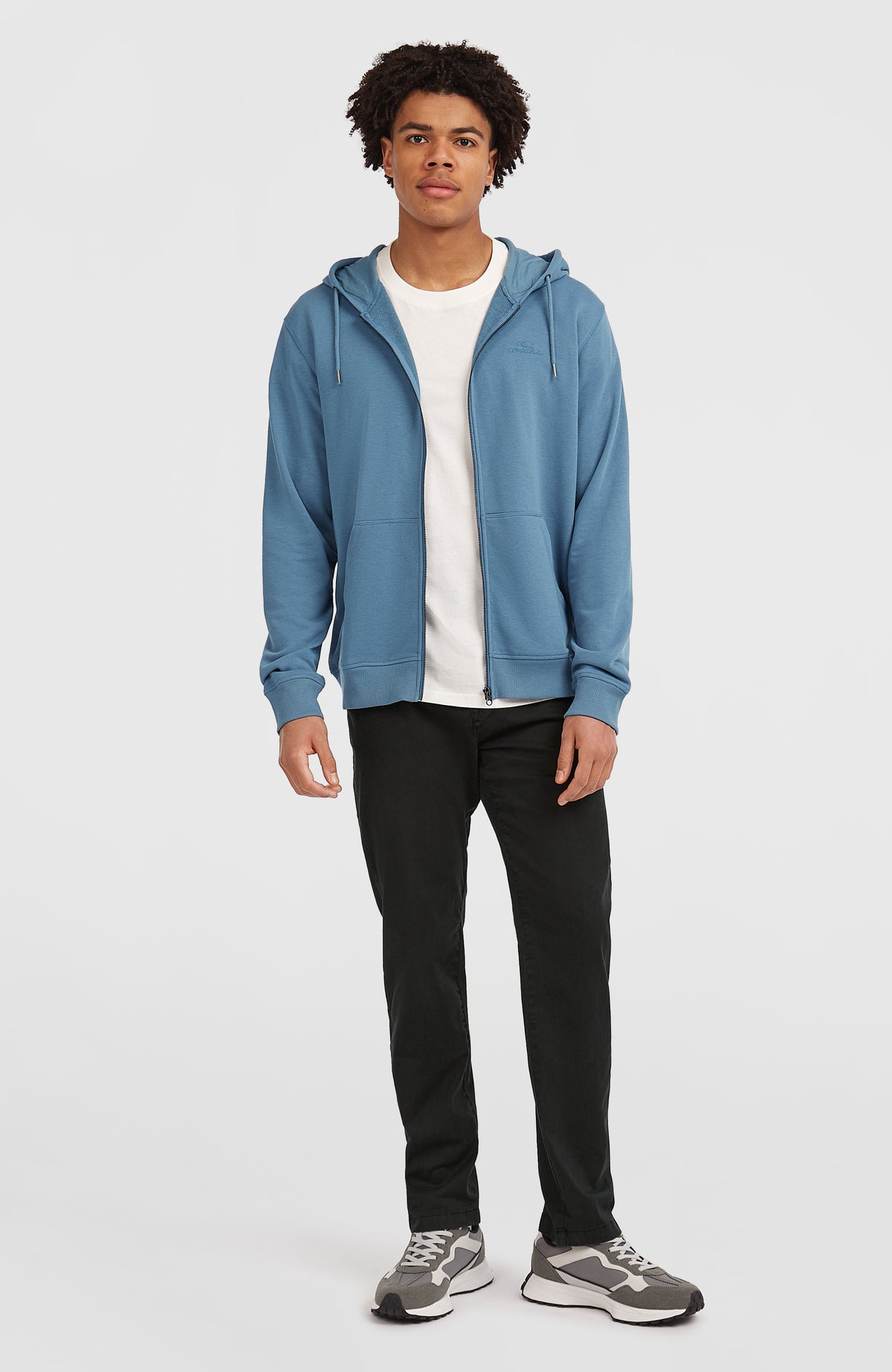 Sweat à capuche et zip intégral Small Logo | Mozart Blue