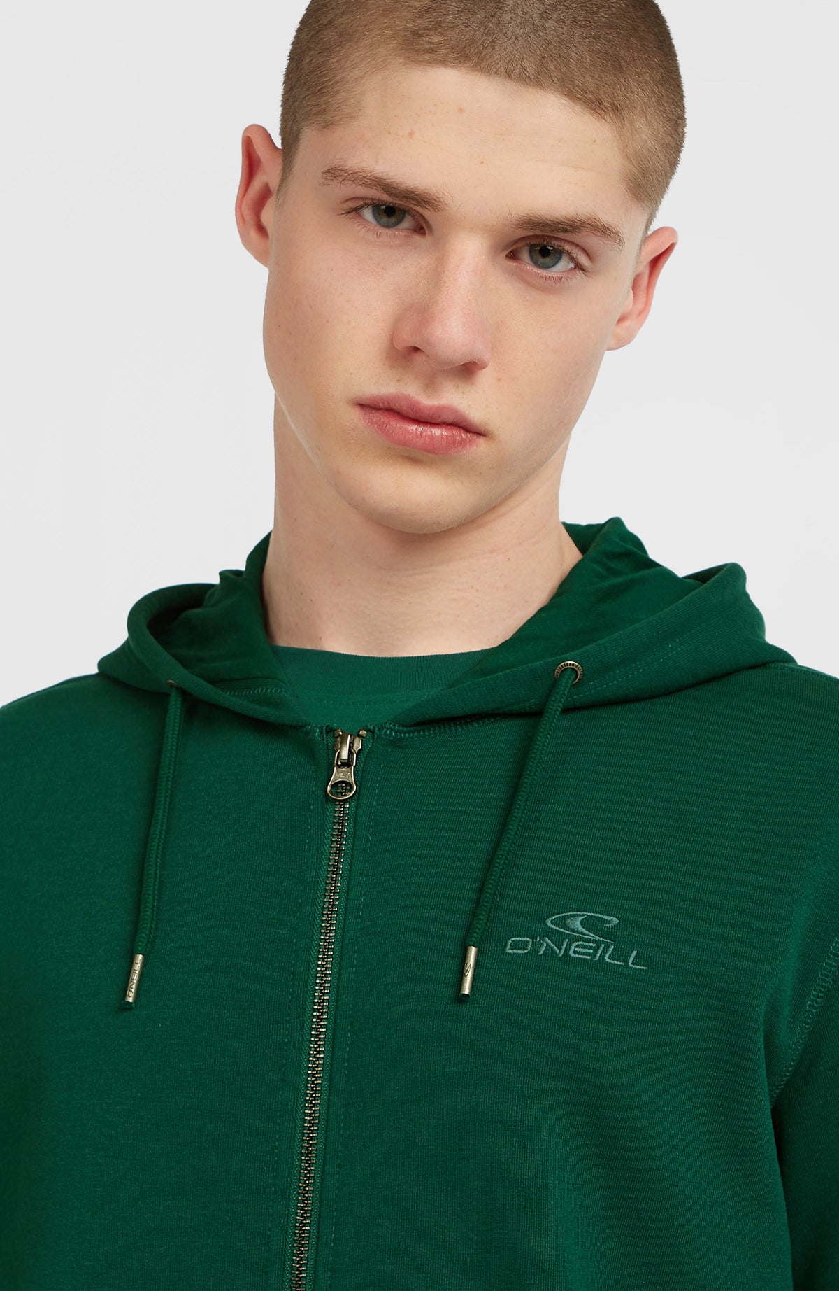 Sweat à capuche et zip intégral Small Logo | Emerald Envy