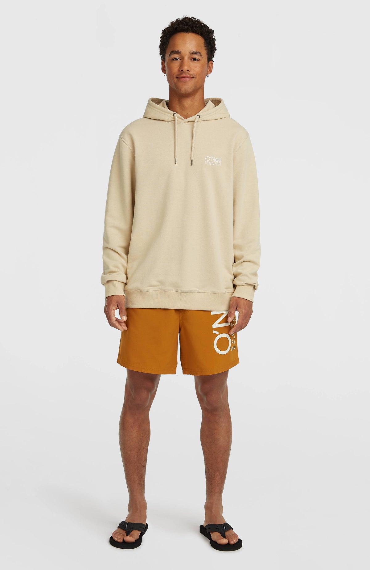 Sweat à capuche Original Cali Logo | Cocoa Sand