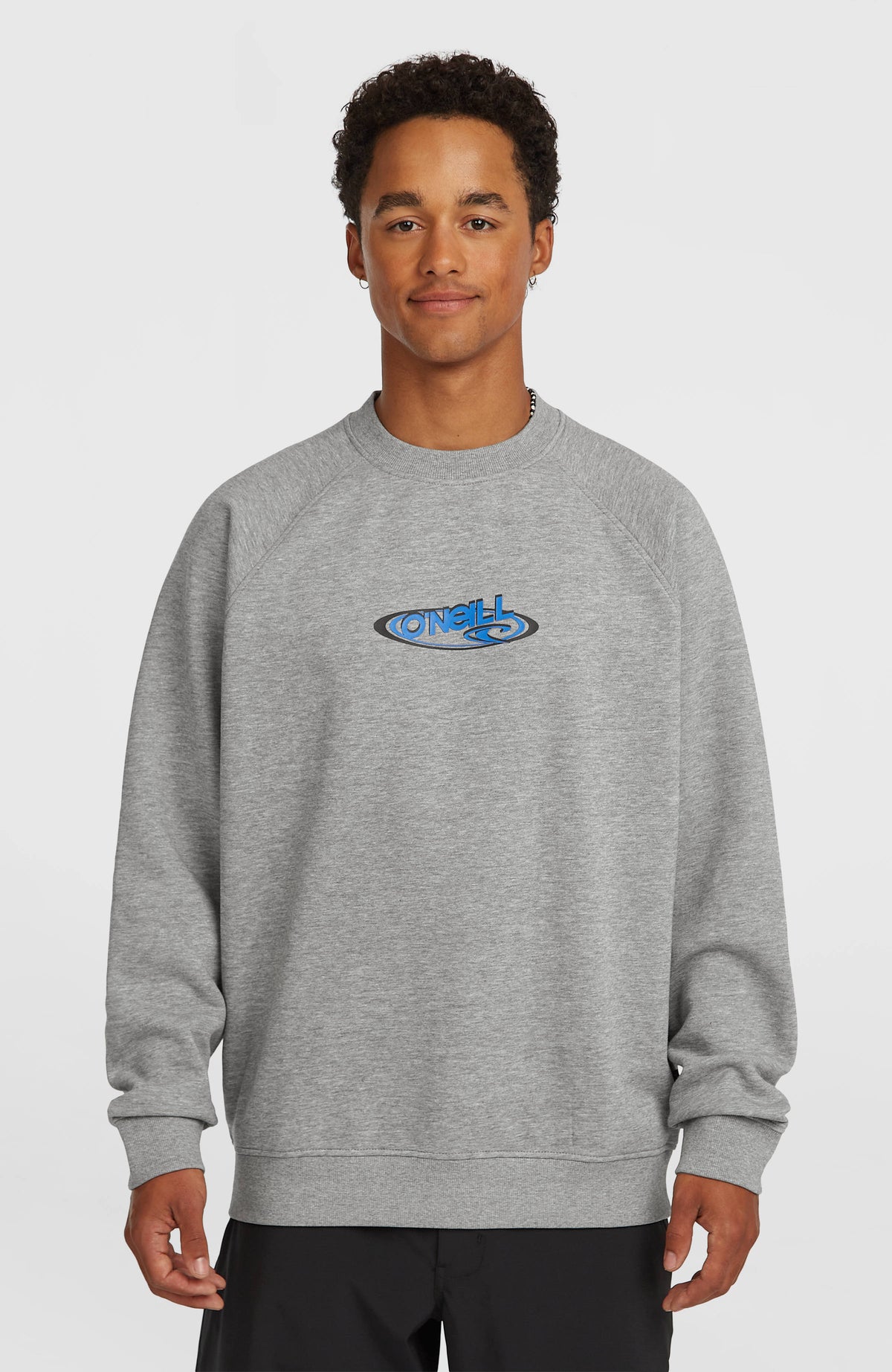 Sweatshirt à col rond Essentials 90s Logo | Silver Melee