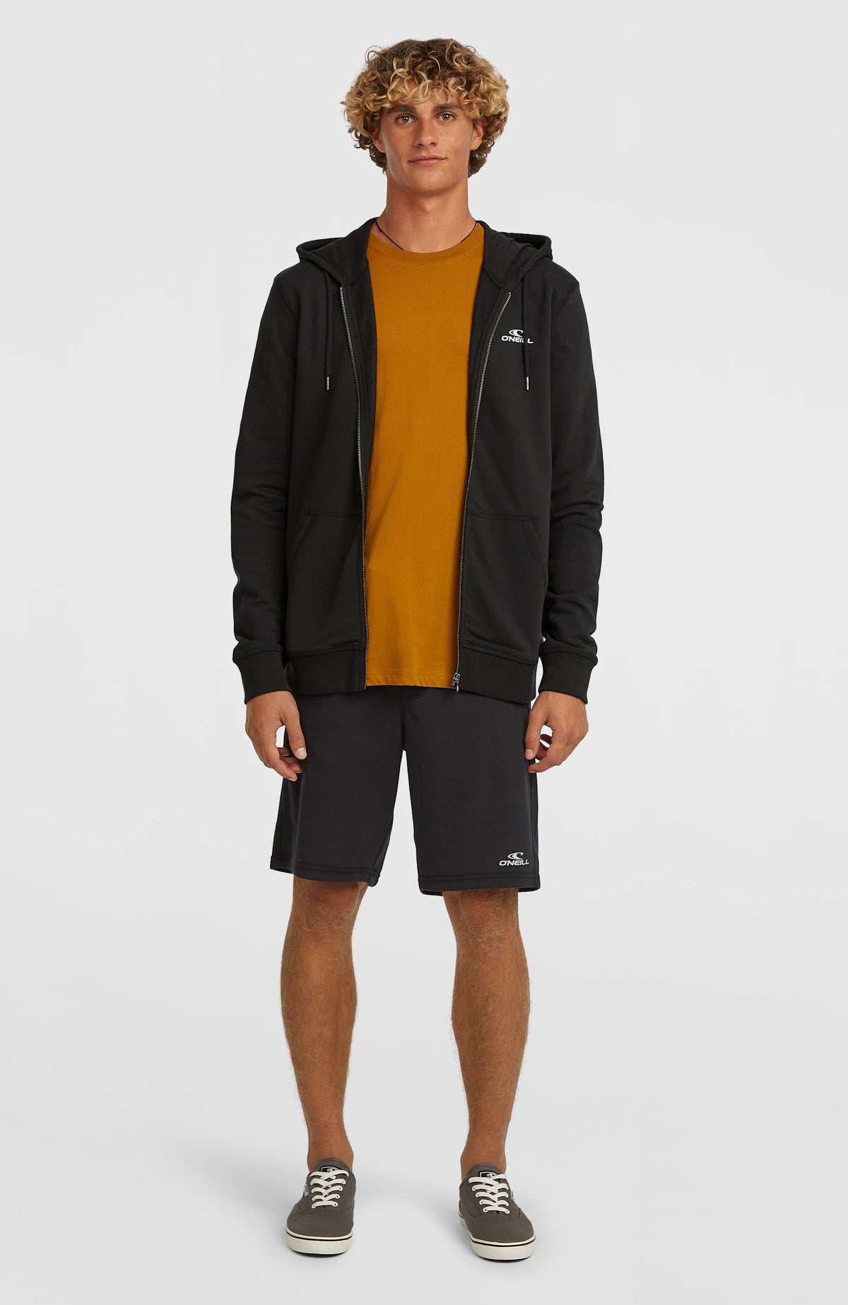 Sweat à capuche et zip intégral Small Logo | Black Out