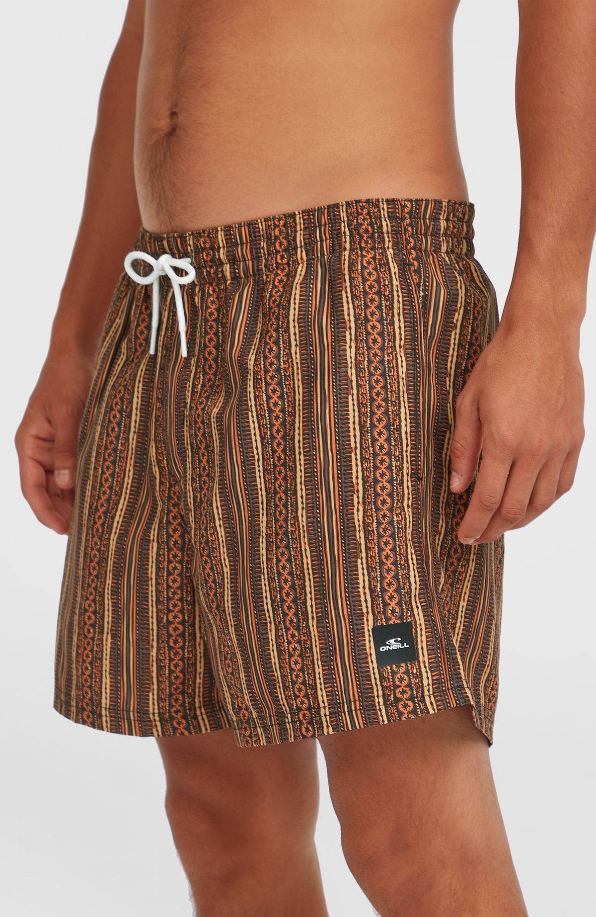 Short de bain Cali Print 15'' | Orange Pressed Lines