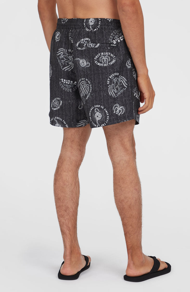 Short de bain Cali Print 15'' | Black Mystical