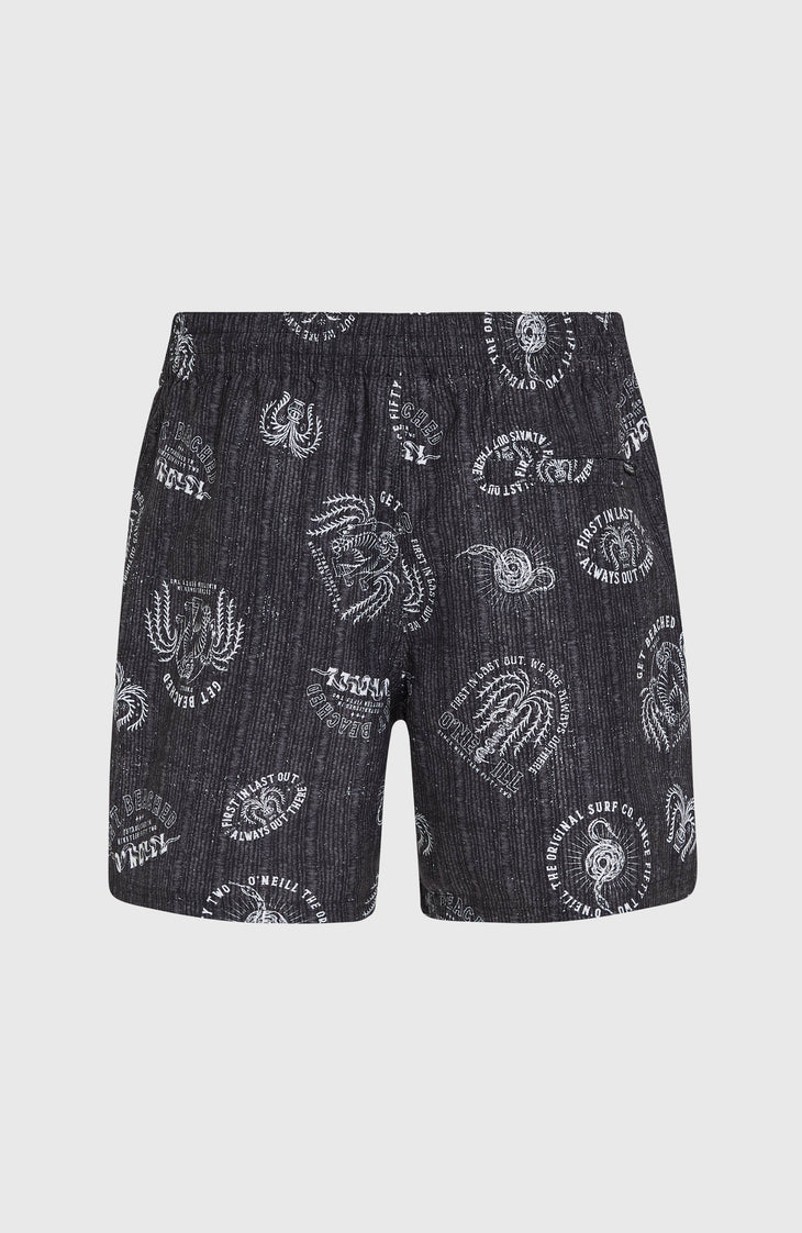 Short de bain Cali Print 15'' | Black Mystical