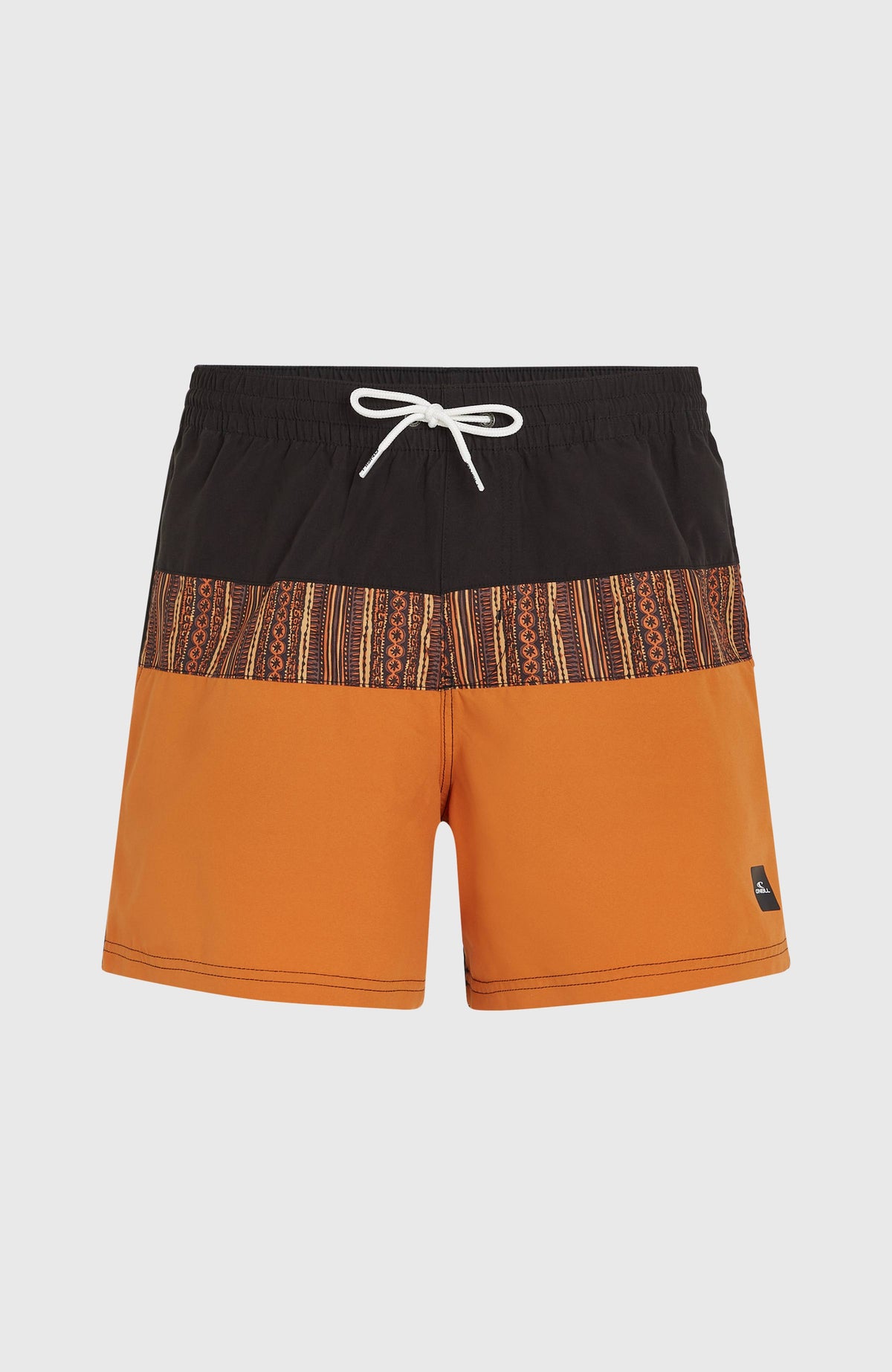 Short de bain Cali Block15'' | Orange Pressed Lines