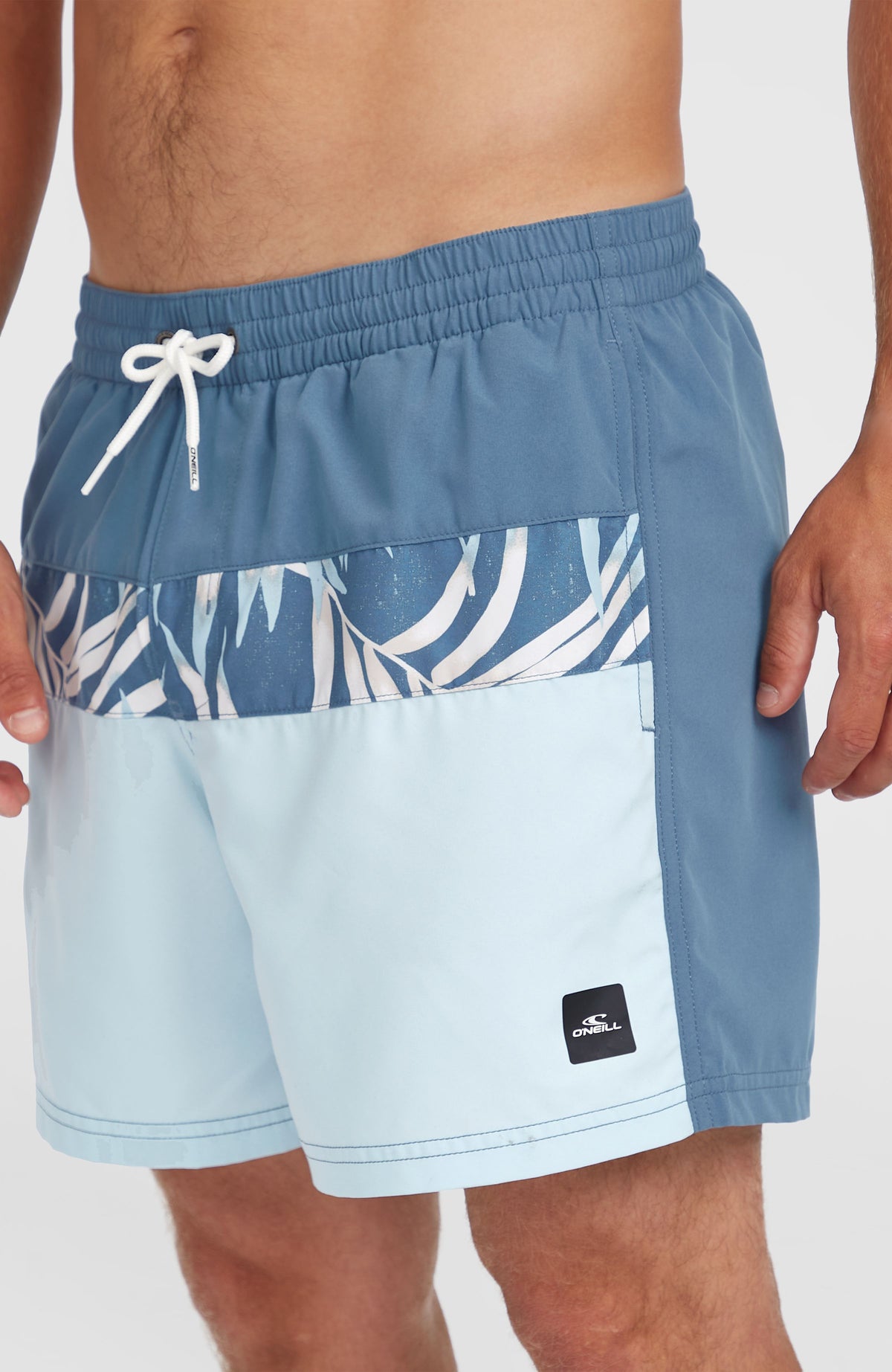 Short de bain Cali Block15'' | Blue Dipped Leaves