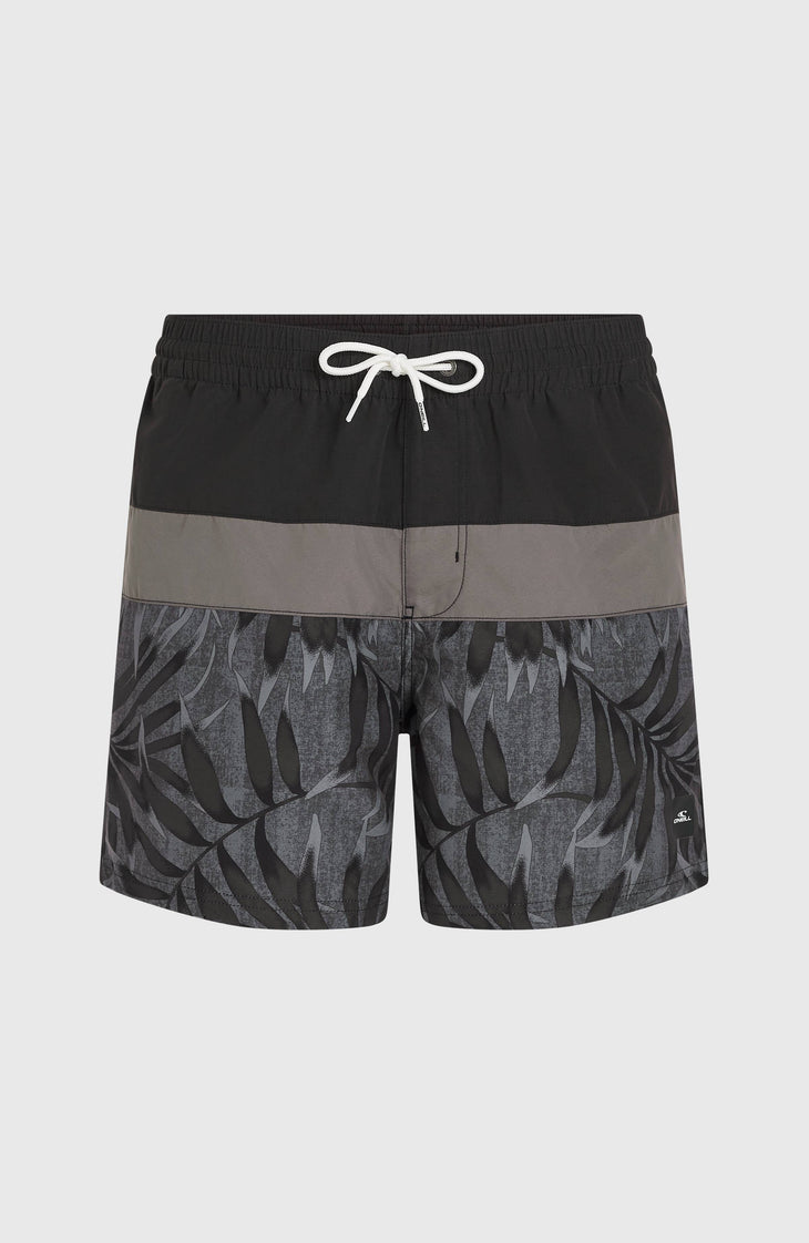 Short de bain Cali Block15'' | Black Dipped Leaves