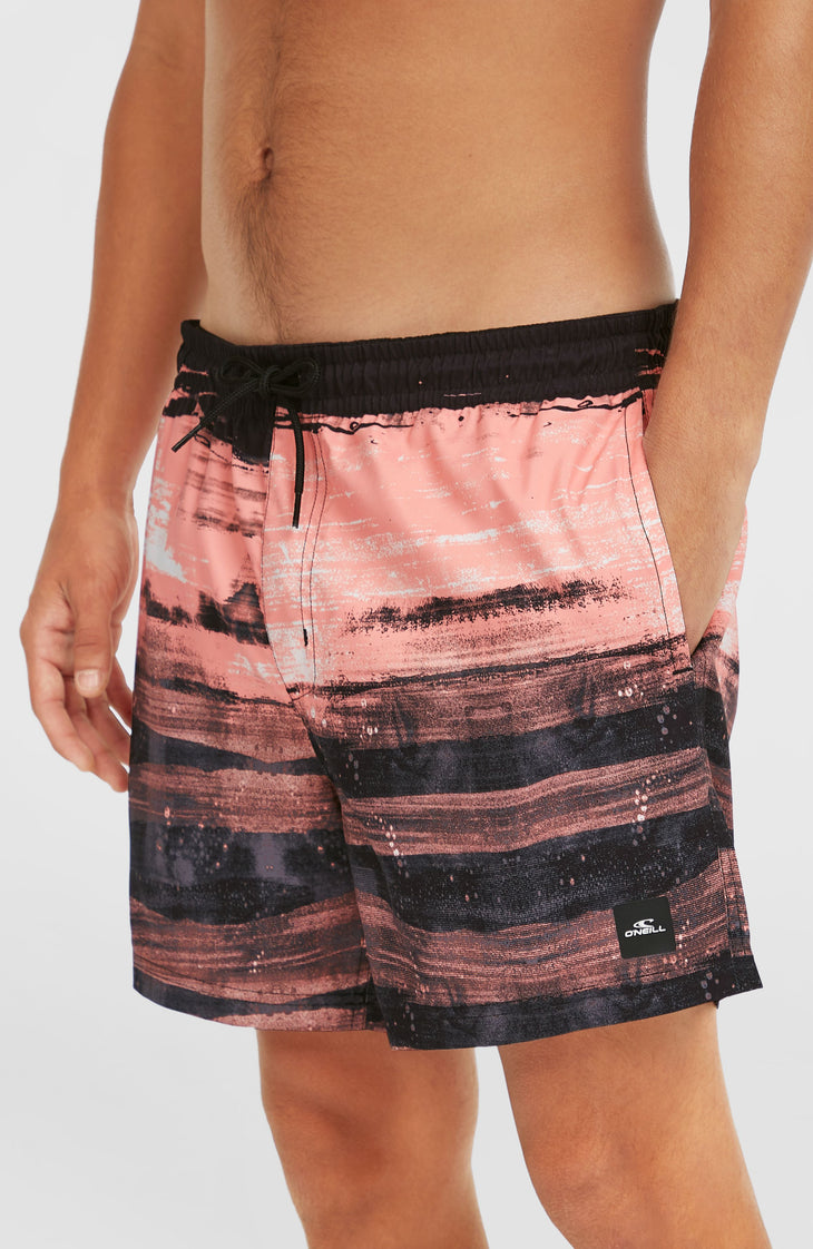 Short de bain Cali Gradient 15'' | Coral Melted Texture