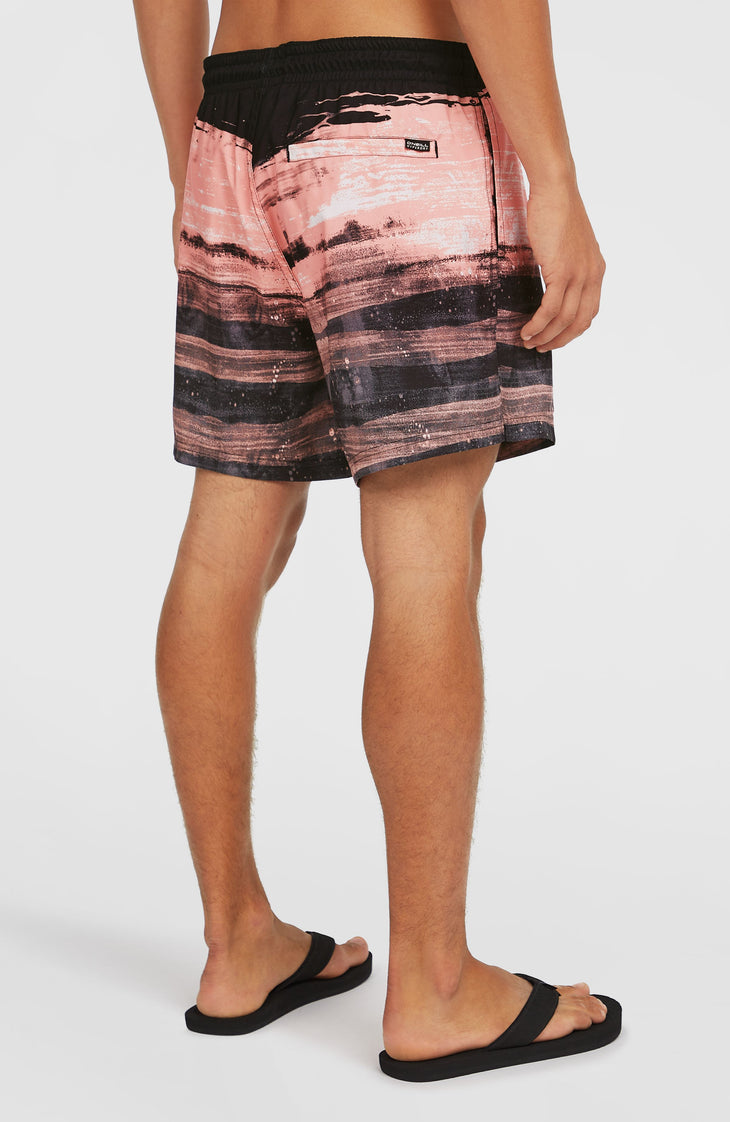 Short de bain Cali Gradient 15'' | Coral Melted Texture