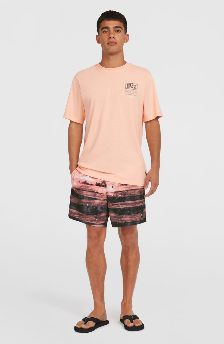 Short de bain Cali Gradient 15'' | Coral Melted Texture
