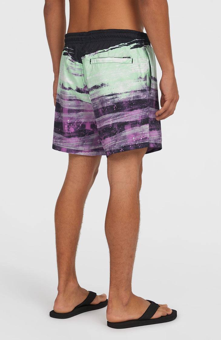 Short de bain Cali Gradient 15'' | Purple Melted Texture