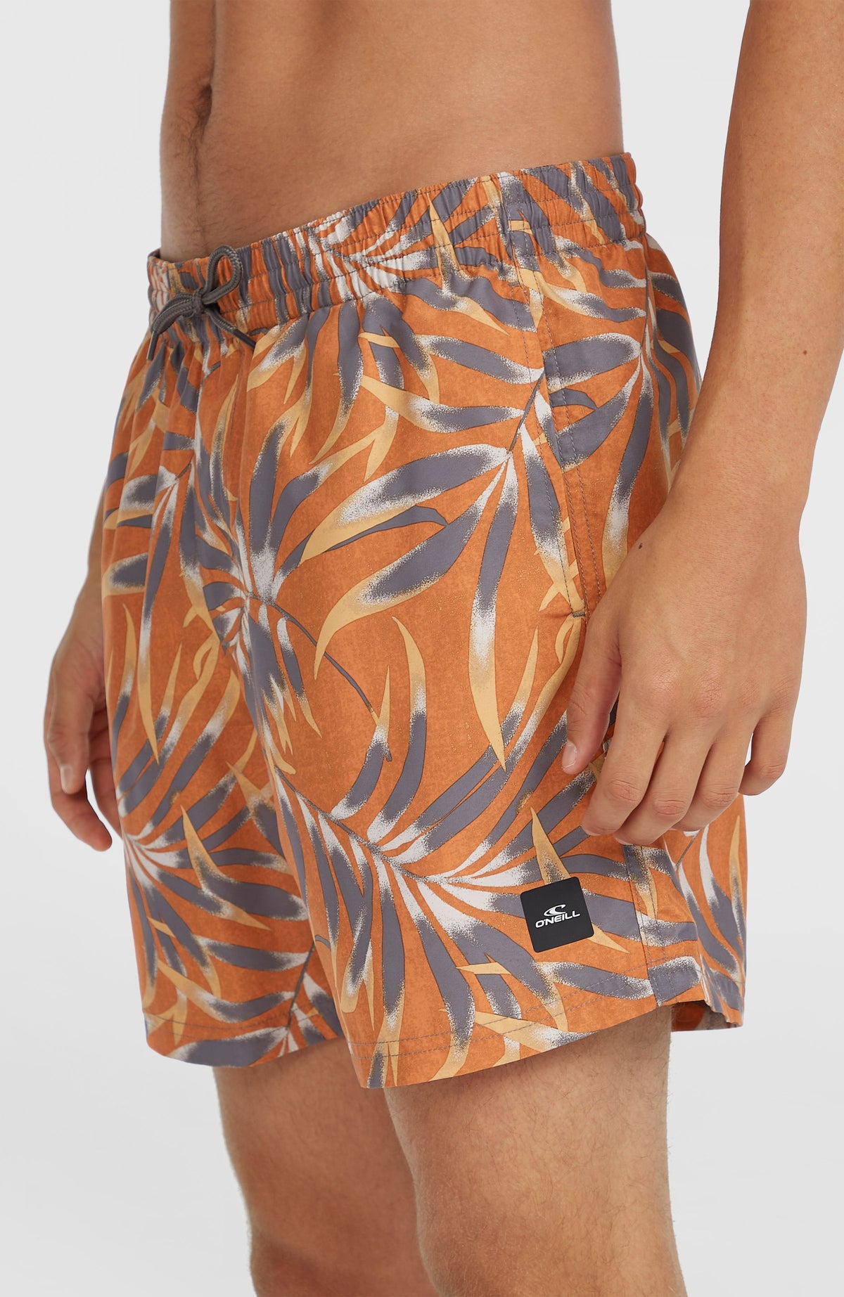 Short de bain Cali Floral 16'' | Orange Dipped Leaves