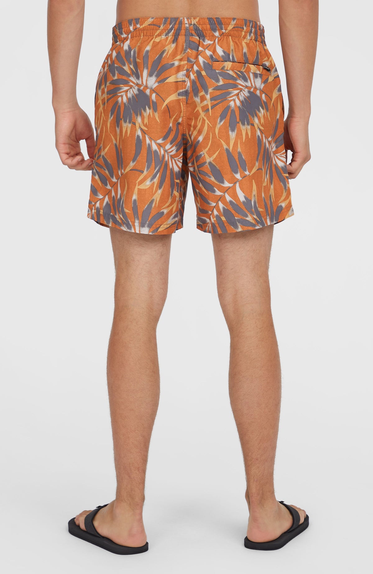 Short de bain Cali Floral 16'' | Orange Dipped Leaves