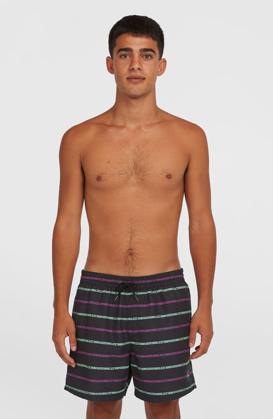 Short de bain Cali First 15'' | Black/Purple O'Neill Stripe
