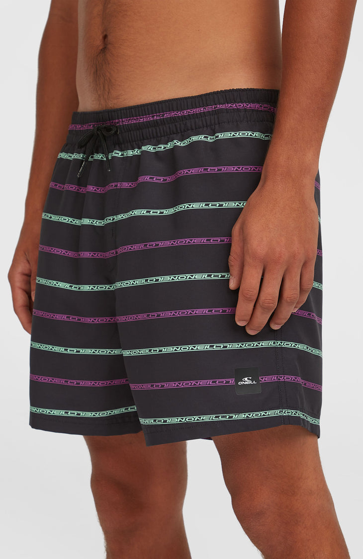 Short de bain Cali First 15'' | Black/Purple O'Neill Stripe